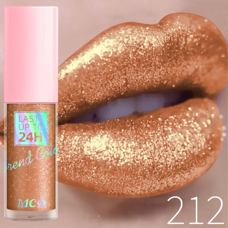18 Χρώματα Diamonds Glitter Lip Gloss Μεγάλης διάρκειας Αδιάβροχο Υγρό Κραγιόν Pearl Shining Lip Color Sparking Lip Makeup Women — image 15