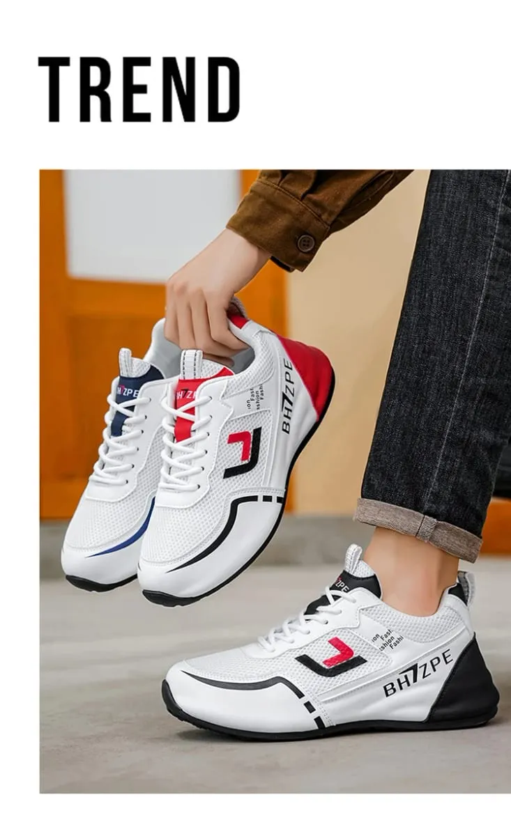 Men's Fashionable Low-Top Color-Blocked Breathable Mesh Running Sneakers — image 7