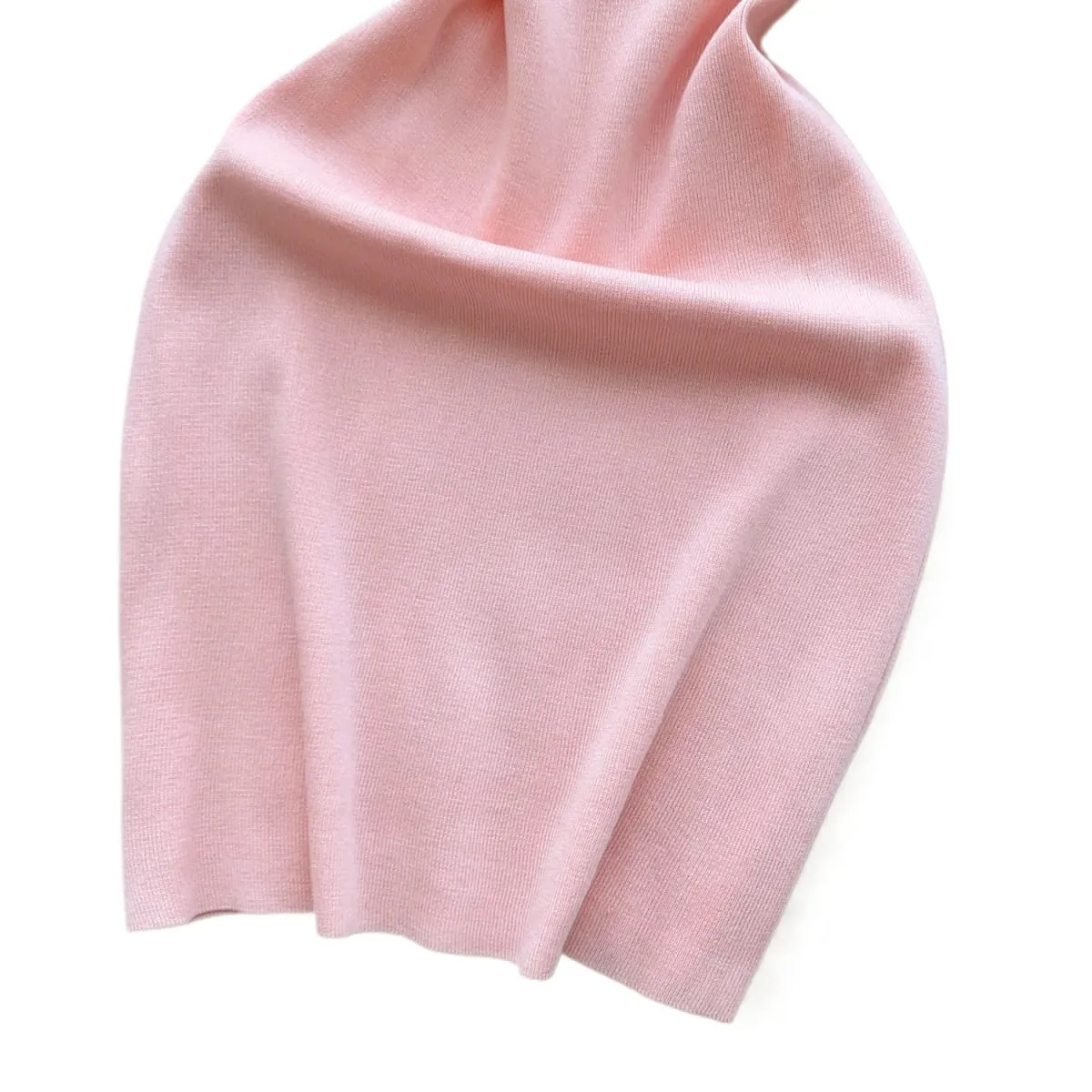 Pink Detachable Scarf Mini Dress Women's Sleeveless Sundress V-Neck Side Slit Stretchy Ribbed Knit Bodycon Casual Party Dress — image 6