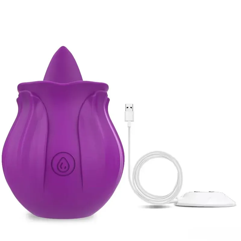 Kraftfull sugande Vibrator för kvinnor Vakuum Klitoris Stimulator Kvinna Oral Bröstvårtor Klit Sucker Vibrerande Vuxna Sex Rose-leksaker