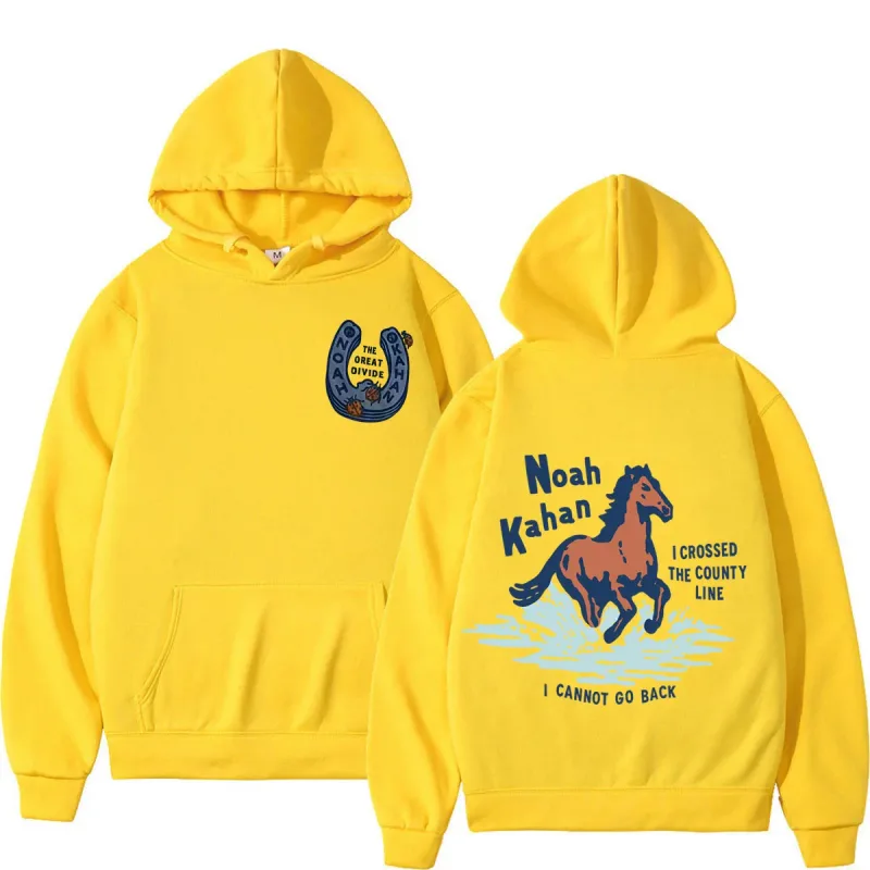 Noah Kahan The Great Divide Tour 2026 Moletons gráficos masculinos e femininos roupas da moda pulôver casual moletom de inverno de grandes dimensões — image 9