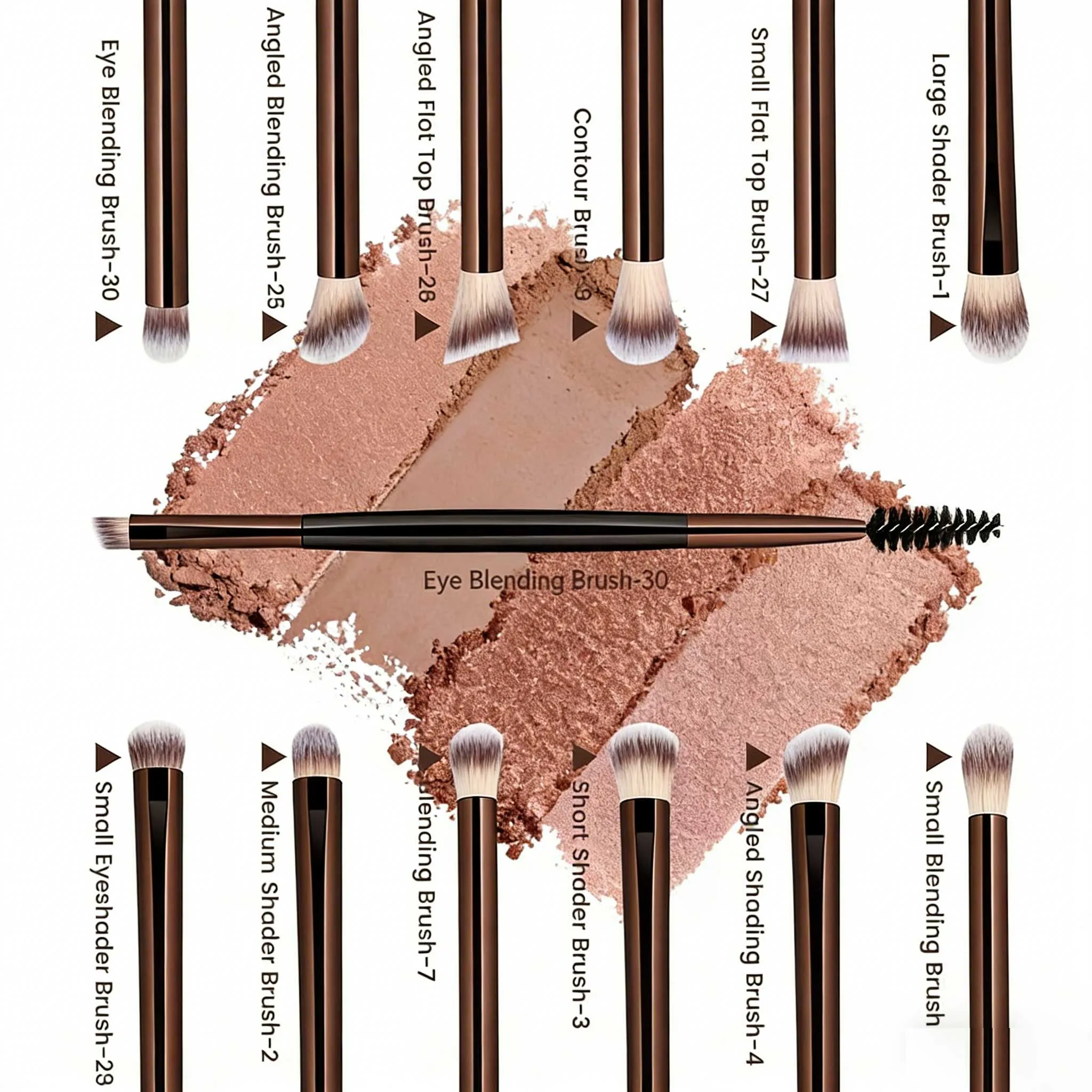 Multi‑functional Eye Makeup Brush Set Professional Eyeshadow Blending Concealer Eyebrow Eyeliner Brushes Cosmetic Beauty Make Up — image 3