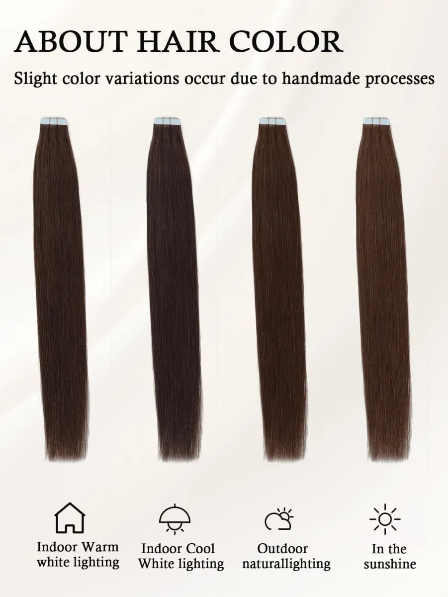 Tape In Hair Extensions 100% Human Hair Remy | 12-20 Inch 20pcs 30g Wefts for Thick or Thin Hair | No Damage Easy to Apply — image 5