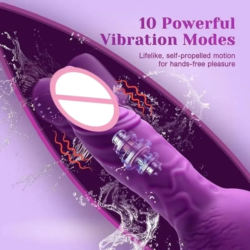 9.29 Inch Realistic Dildos Pagtulak Dildo Vibrator G-Spot Anal Stimulation 10 Vibrating Mode Mga Laruan na Pang-adulto Mga Laruan para sa Babae — image 5