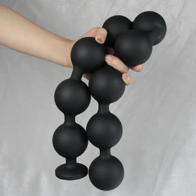 45/55/66 cm Långa analpärlor Bollar Dildo Butt Plug Sexleksaker för män Kvinnor Vaginal Plug BDSM Onani Prostata Massage Buttplug — image 2