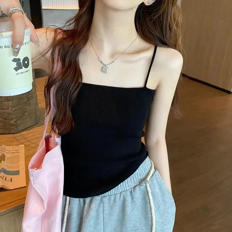 Casual Women Halter Crop Tops Summer Sleeveless Camis Backless Strap Tank Top Slim Solid Short Female Tube Cropped Vest 2026 — image 8