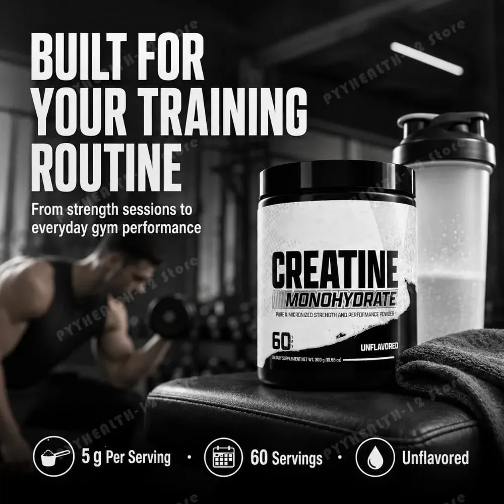 Creatine Monohydrate Powder 300g 60 Servings Micronized Unflavored Easy to Mix Strength Performance Muscle Growth Supplement — image 7