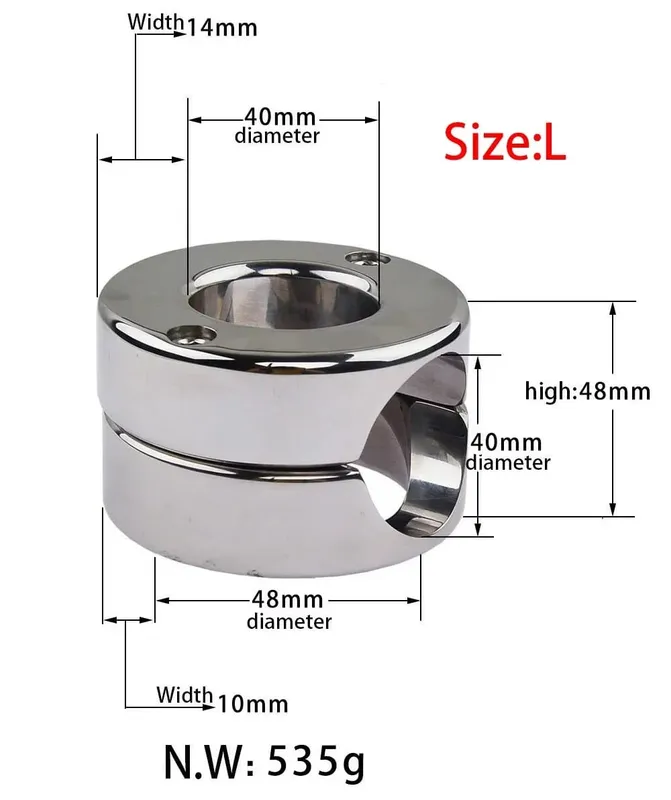 Sex Toys for Men Cock Lock Ring Testis Weight Stretchers Scrotum Pendant Ball Penis Trainer Restraint Stainless Steel Sexy Rings — image 6