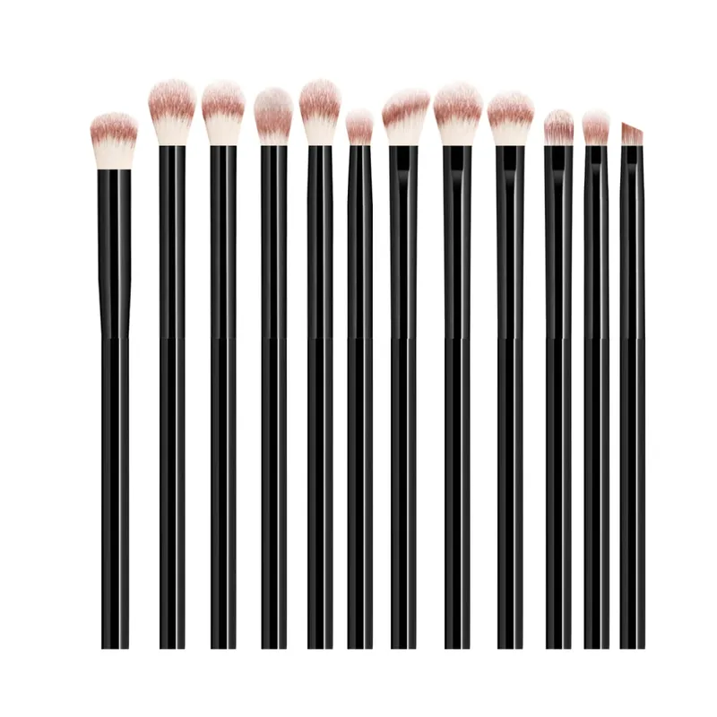 12PCS Eyeshadow Makeup Brushes Set Soft Synthetic Hair Blending Shader Angled Liner Brushes for Eye Makeup — image 9