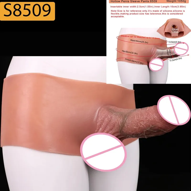 Strap-On Lifelike Penis Cover насадка на член Large Hollow DildoPants Intim vuxen sexleksak för par Sex — image 25