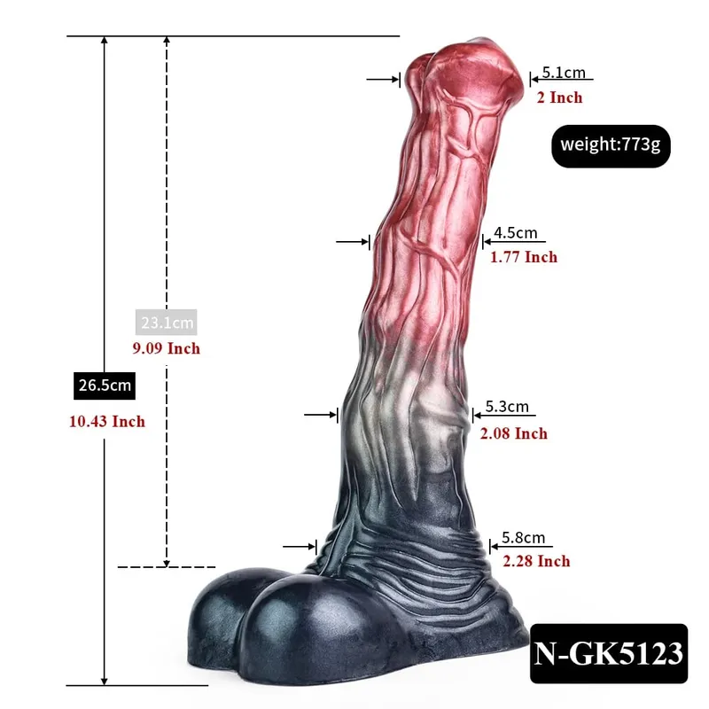Silicone Horse Dildo Long Penis Anal Plug Napakalaking Knot G-spot Vaginal Stimulator na may Suction Cup Adult Sex Toy para sa Babae Mga Lalaki — image 10
