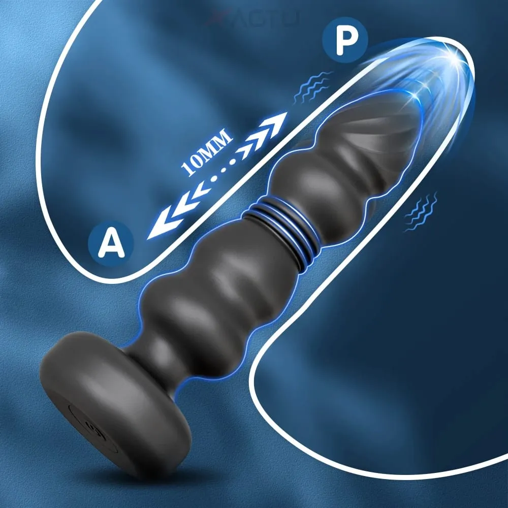 Pagtulak ng Anal Plug Vibrator Butt Plug Male Prostate Massager Teleskopiko G Spot Vibrator Stimulator Mga Laruan ng Seks para sa Babae Mga Lalaki 18+ — image 2
