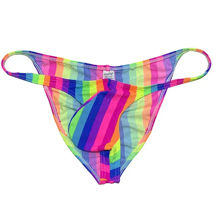 Men's Cheeky Briefs Underwear Pouch Male Ruched Bikini Swimwear Sexy Underpants High Elasticity, Low Waist, Floral Print sexy — image 13