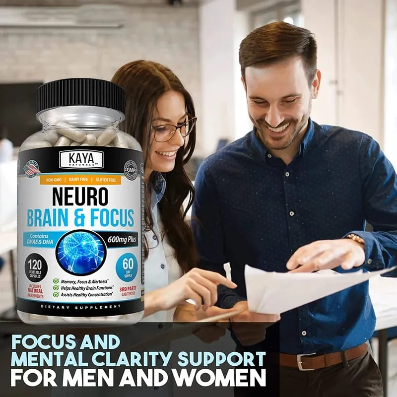 Nootropic Brain Booster Capsules - Vitamins Memory Concentration Clarity & Cognitive Performance Support Stress Relief — image 5