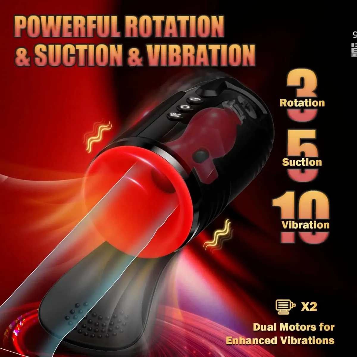 Manlig Onanist Penis Träning Vibrator Glans Massage Testikelstimulator Fördröjning Stamina Trainer Avsugning Maskin Sexleksak för män — image 3