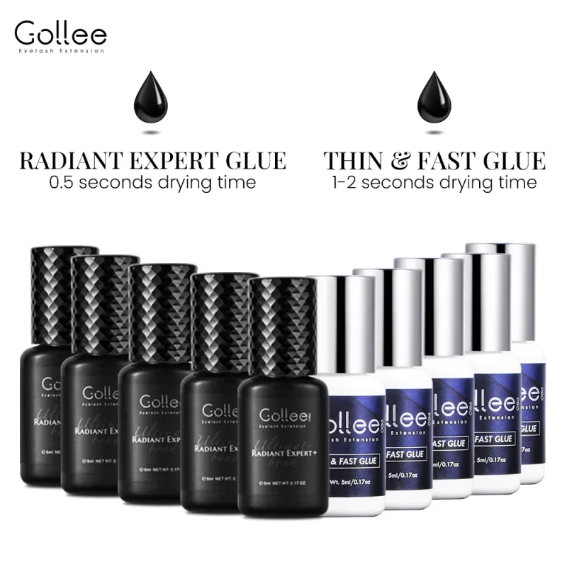 Gollee 0.5-1s Fast Dry Glue for Eyelash Extension Hypoallergenic Lash Extension Glue for Professional Artists Eyelashes Supplies — image 11