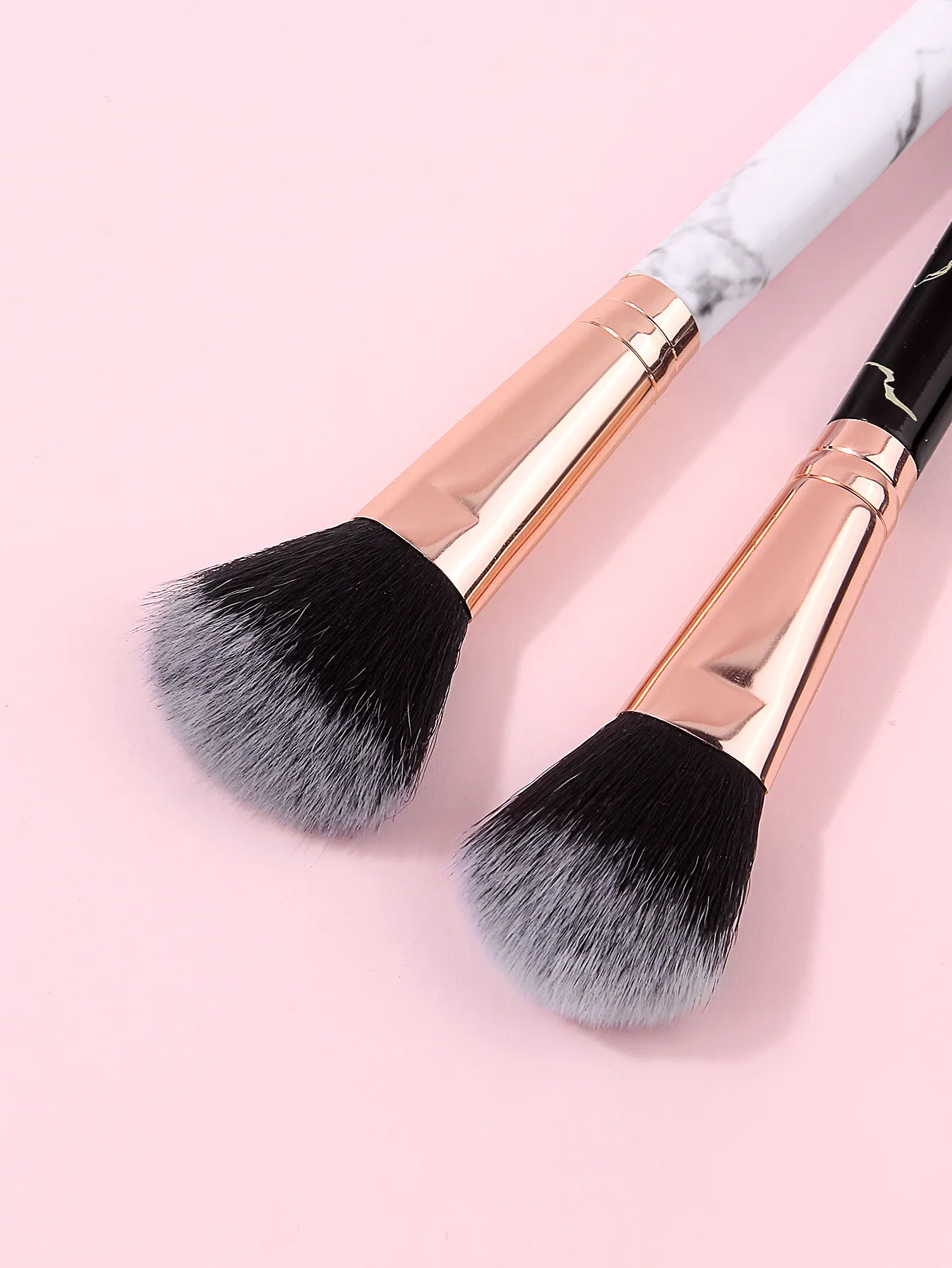 2Pcs Marble Handle Blush Brushes Soft Fluffy Face Makeup Brush For Cheek Blush Powder Cosmetic Blending Beauty Make Up Tools — image 6