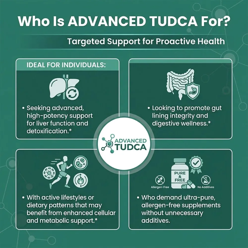 Premium TUDCA Liver Capsules 1000mg Liver Detox Cleansing & Repair Gallbladder & Kidney Support Non‑GMO Vegetarian
