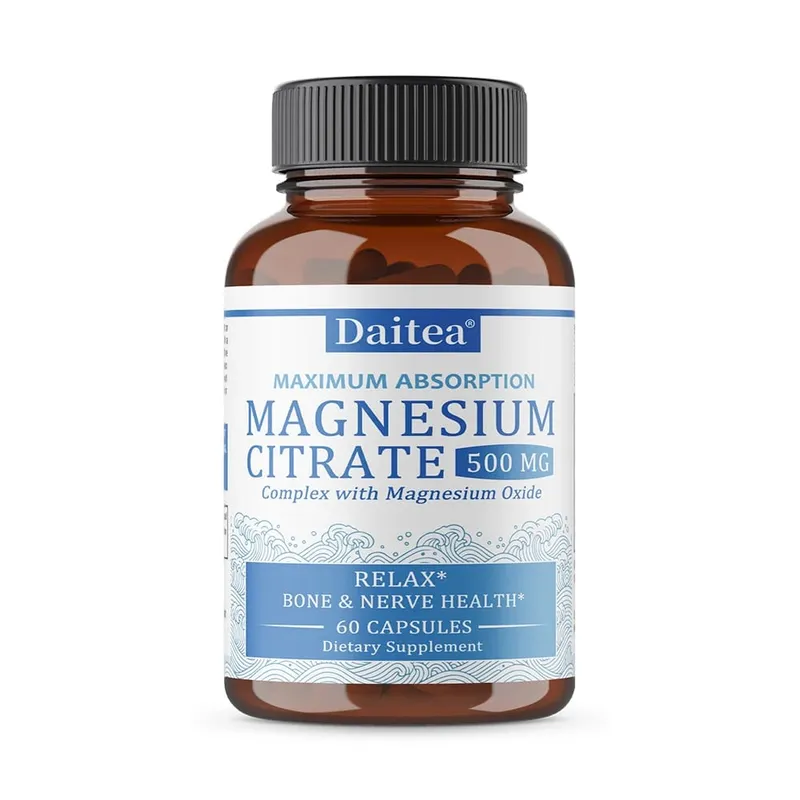Complexo de citrato de magnésio 500 MG para relaxamento calmo e suporte à saúde da digestão - suplemento de magnésio de alta absorção — image 8
