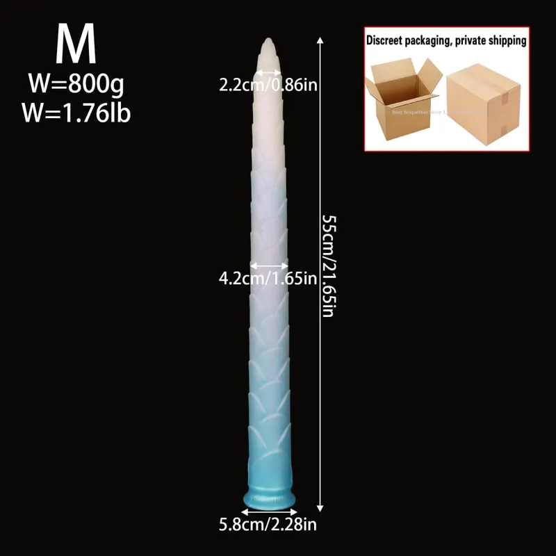 Long 55cm Butt Plug Pumpkin Dildo Deep Anal Whip Soft Anal Plug Adult Sex Toys Monster Dilator Dildo Anal Stimulator Sex Product — image 15