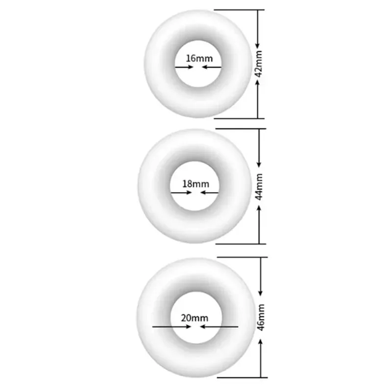 3 Pcs Soft Male Cock Rings Penis Erection Delay Ejaculation Testis Restraint Scrotum Ring Reusable Adult Sex Toys for Men — image 6