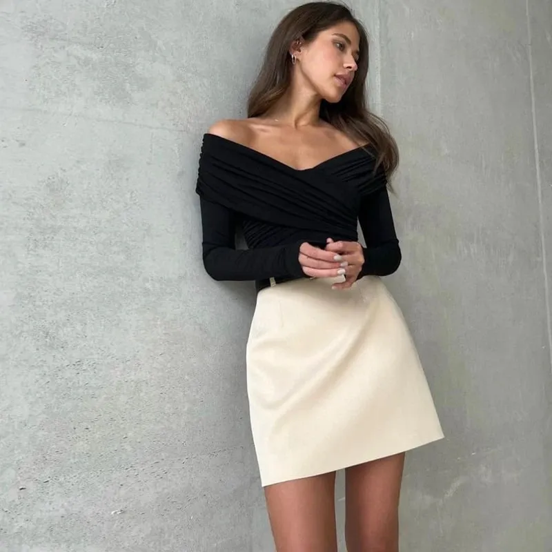 Red Sexy New Women's Bodysuits Spring Backless Corset Slim Fashion Crossed Bodysuits Long Sleeves Casual Female Elegant Rompers — image 5