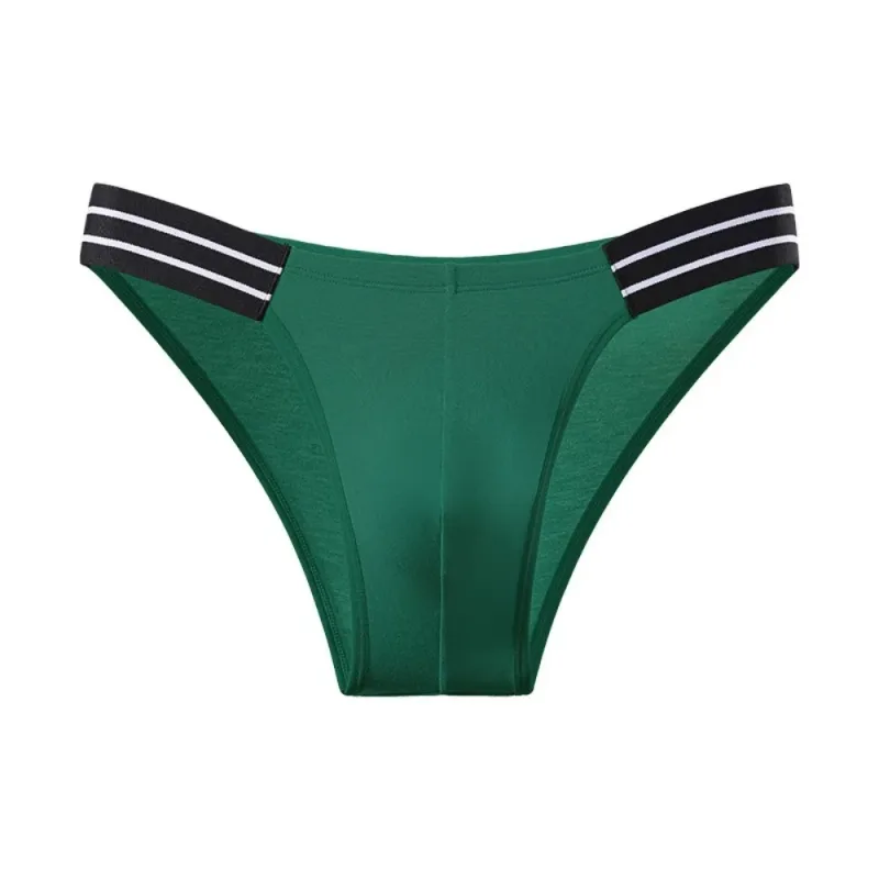 Underpants Lingerie Men's Triangle Panties Stripe Breathable Men Thin Briefs Mid Waist Large Size Underwear for Men Gifts — image 16