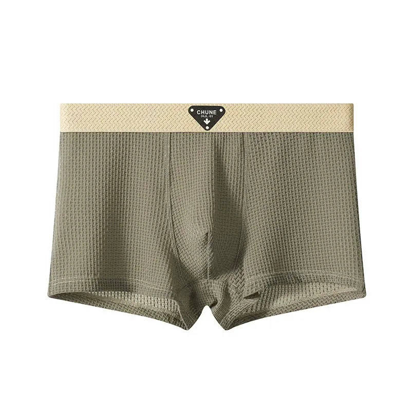 1/3PCS Men's Cool Ice Silk Boxers Shorts Summer Satin-like Solid Underpants Skin Friendly Breathable Mesh Crotch Male Underwear — image 25