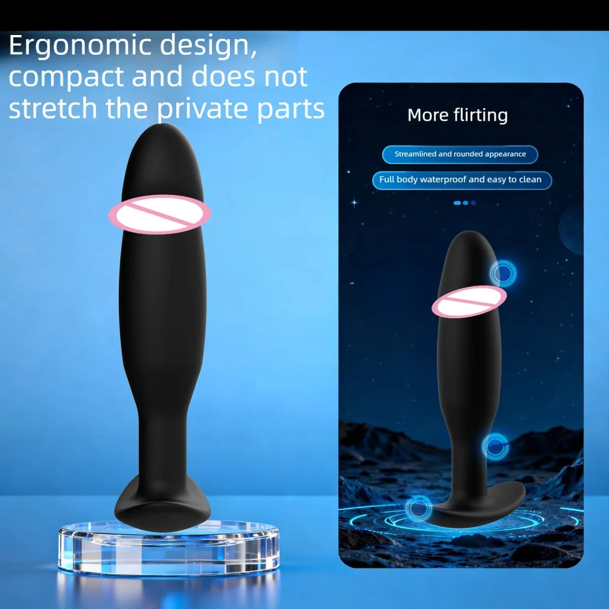 1 Piece Silicone Anal Plug Anal Dilator Soft Butt Plug for Men Women and Couples Sex Toys for Men and Women