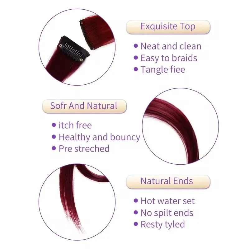 22Inch Synthetic Long Straight 6pcs Hair Extension Clip in Fashion Color Hair Rainbow for Women Daily Use — image 3
