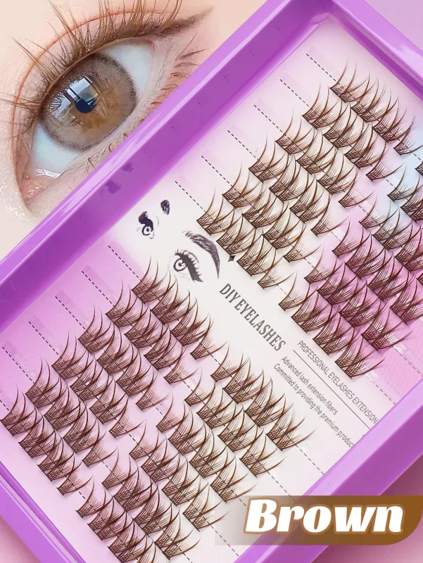 Cat Eye 16 rows Cluster Lashes 406080100P Mixed DIY Individual Eyelashes Thick Tray DIY Eyelash Extension Wispy Volume Eyelashes — image 9