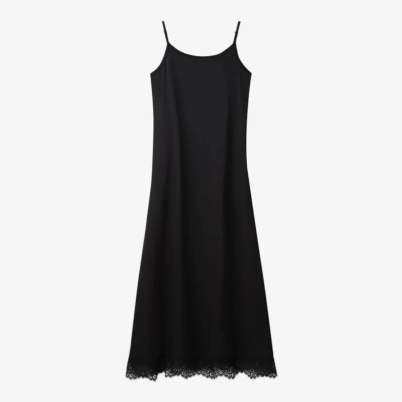 AS SS26 Lace slip satin dress + lace satin skirt +knitting vest + knitting cardigan collection woman dressy outfit — image 13