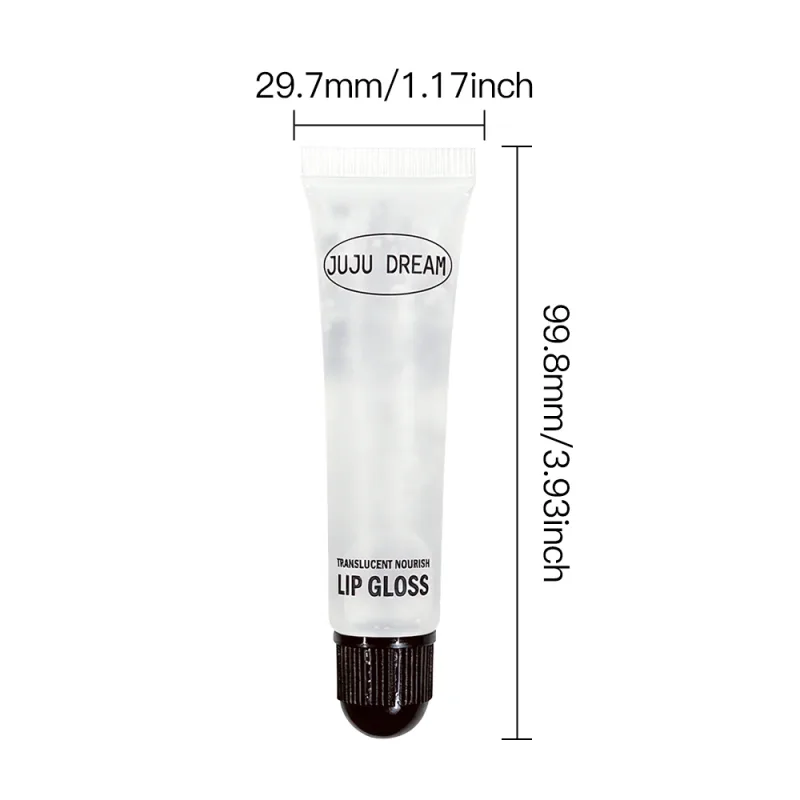 Bálsamo labial nutritivo claro, bálsamo labial hidratante para lábios secos, acabamento brilhante de vidro de longa duração, maquiagem labial brilhante, desgaste sozinho — image 6