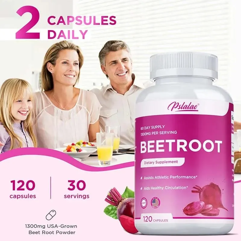 Capsules de racine de betterave – Favorise la santé cardiaque, stimule l'énergie naturelle, améliore l'endurance et maintient une tension artérielle normale. — image 5