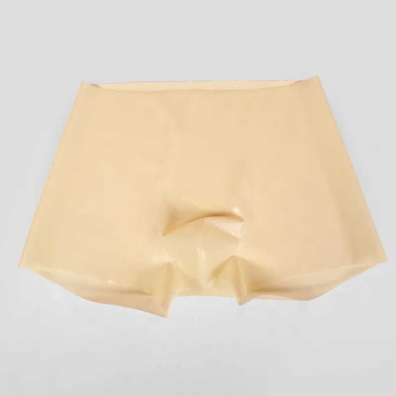 Mens Latex Boxer Briefs Underpants See-Through Rubber Safety Panties Low Waist Seamless Underwear for Sensory Appeal — image 2