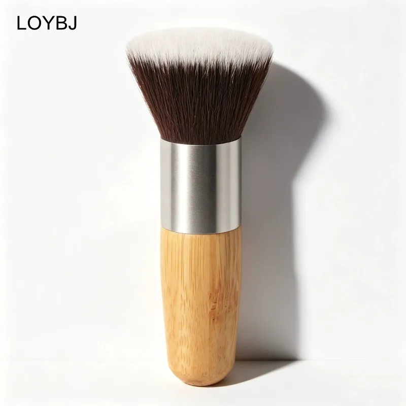 Bamboo Handle Foundation Brush Loose Powder Makeup Brushes Blush Contour Liquid Foundation Cream Professional Face Beauty Tools — image 6