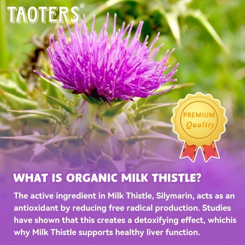6X Organic Milk Thistle Extract Capsules Help Liver Detox & Cleanse Liver Antioxidant Detox Overall Health — image 3