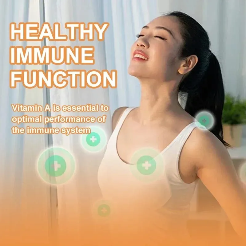 Vitamina A 10000 UI - Apoia a visão saudável e a saúde da pele do sistema imunológico - Suplementos sem glúten não transgênicos — image 6
