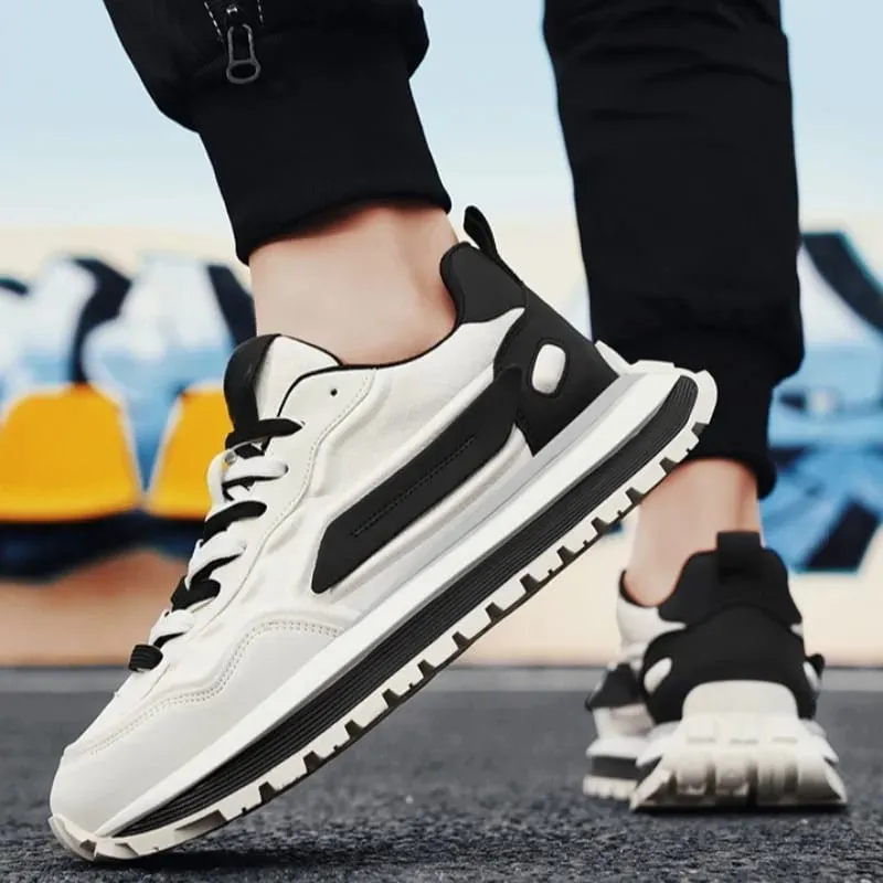 Men Sneakers Platform Casual Shoes New Lace Up Running Shoes Outdoor Non-Slip Footwear Fashion Height Increasing Men Shoes — image 5