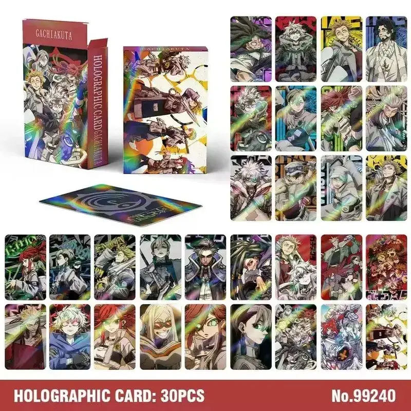 30 Pcs/Set GACHIAKUTA Laser Lomo Cards HD Photocards Comic Characters Cosplay Gift Set