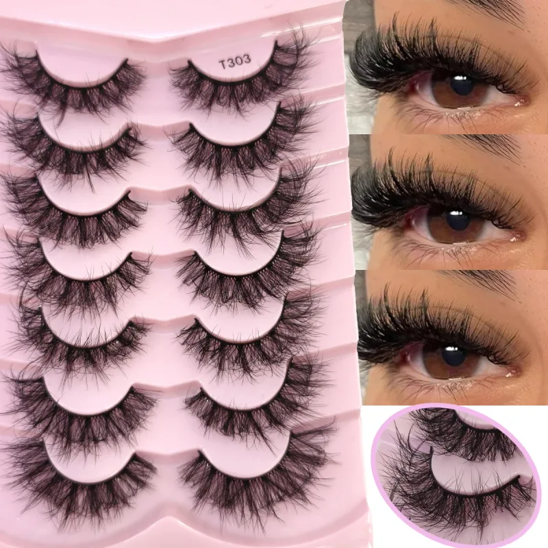 Fluffy Lashes Mink False EyelashesThick Cat Eye Makeup Long Natural Volume 3d Eyelashes Extension Wholesale Mink Eyelashes — image 24