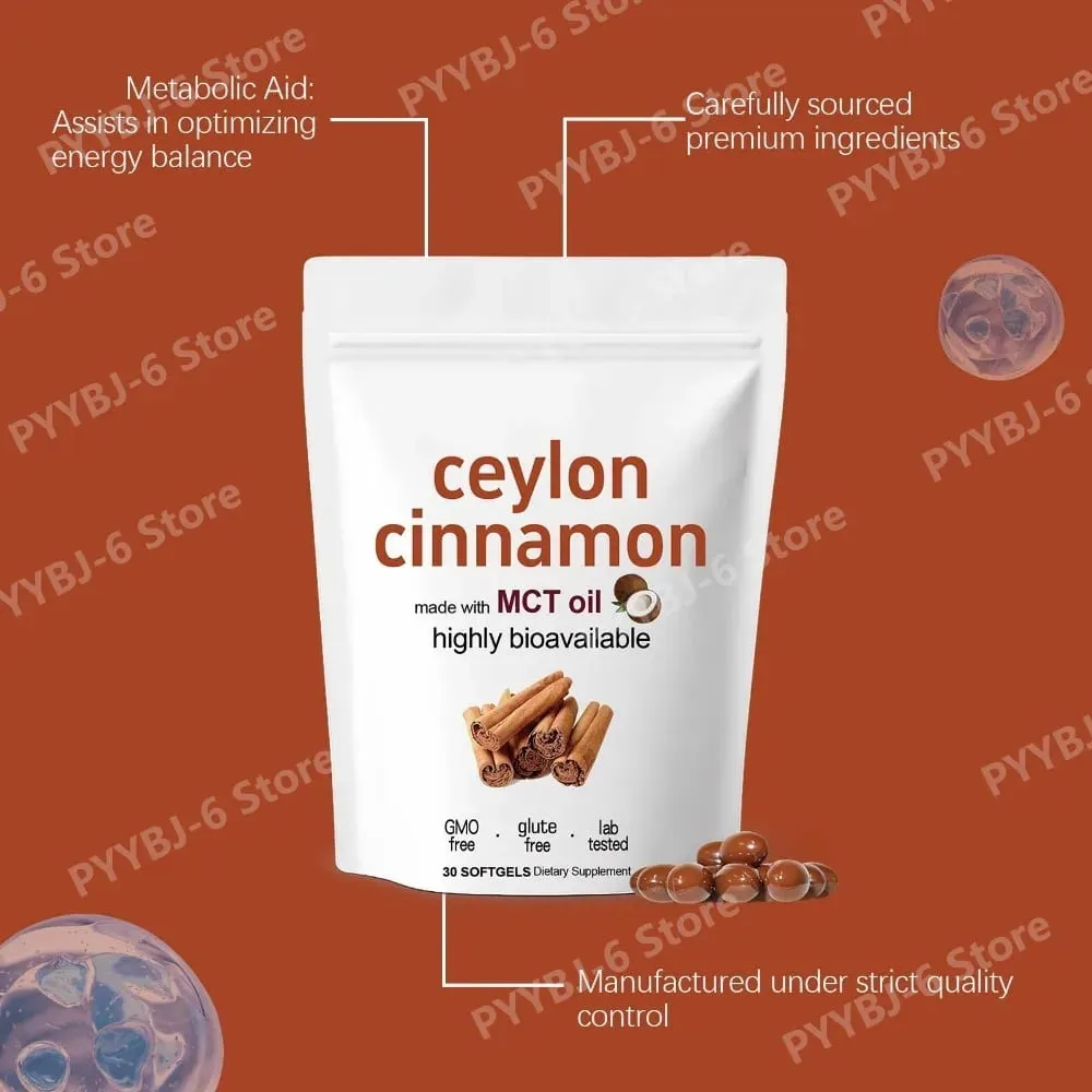Ceylon Cinnamon Softgels 30 Count Natural Cinnamon Extract Supplement for Daily Wellness Digestion & Vitality Support — image 4