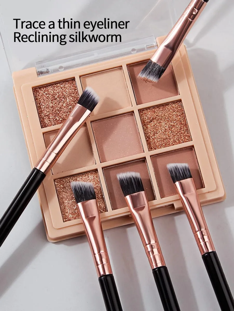 6/10/20/30PCS Ultra-Thin and Ultra-Fine Eyeliner Brush Angled Eyebrow Brush Eyelid Detail Brush Portable Eye Makeup Tool — image 5