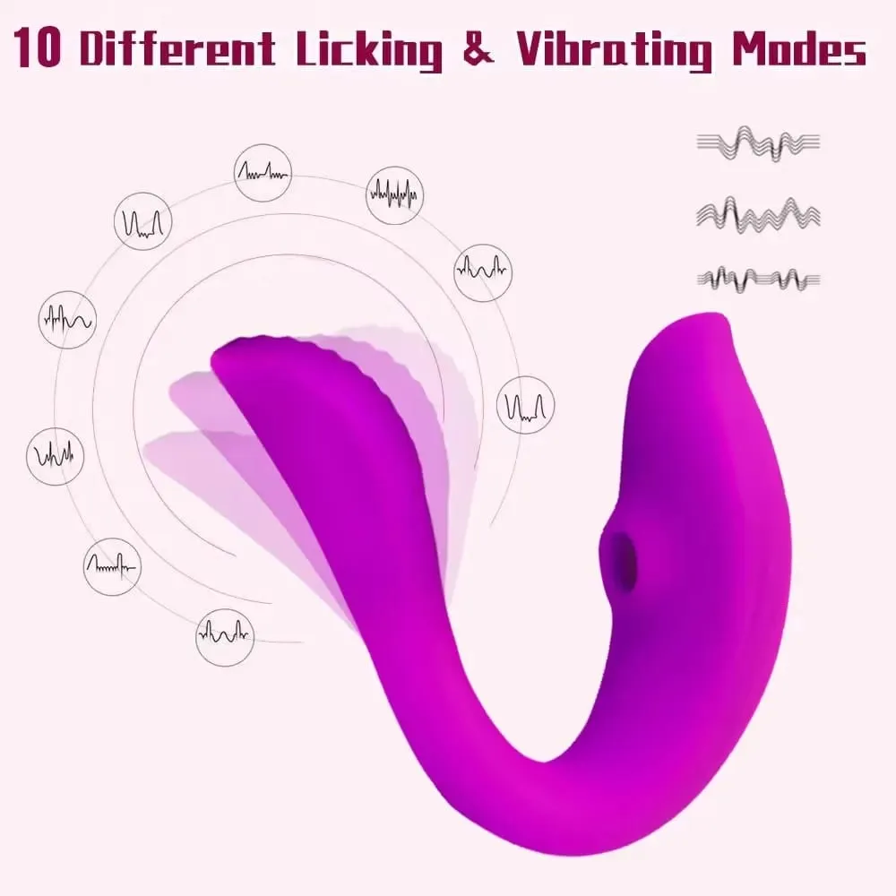 Powerful Sucking Wireless Remote Vibrator Wearable U Shaped Dildo Massager Dual Clit Stimulation Couple Adult Sex Toys for Women — image 4