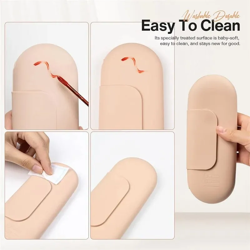 Silicone Makeup Brush Holder Travel Cosmetic Bag Case Soft Portable Cosmetic Face Brushes Holder with Magnetic Closure — image 5