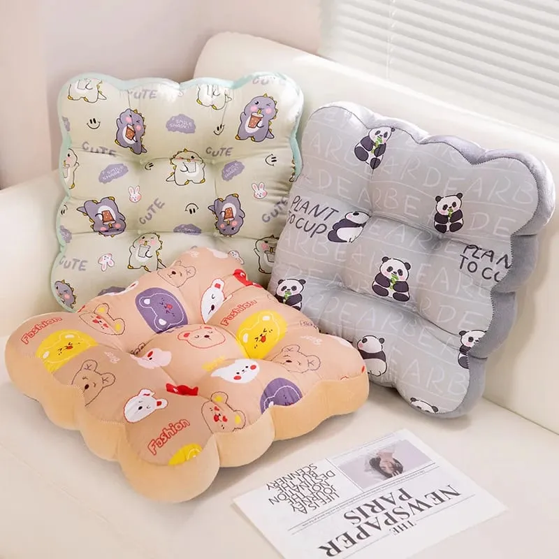 40cm Animal Paradise Car Cute Dinosaur Bear Panda Cushion Cartoon Stuffed Plushies Throw Pillow Car Chair Seat Mats Home Gifts