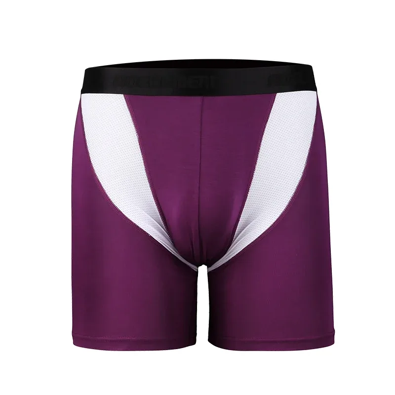 Men's Sports Underwear, Anti-Chafing Modal Professional Running Fitness Tight-Fitting Long-Leg Quick-Dry Extended Boxer Briefs — image 5