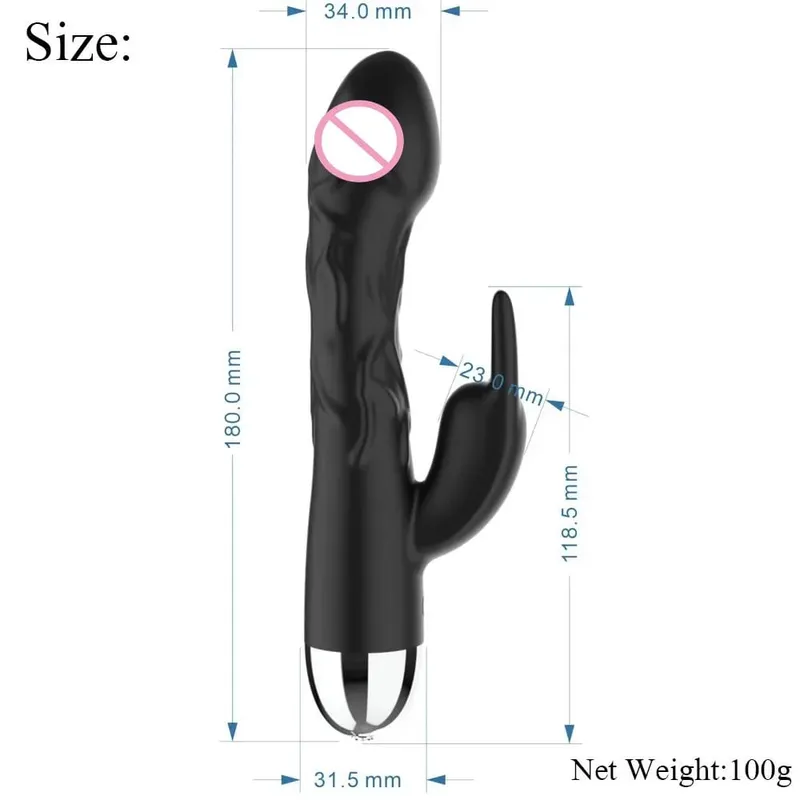 Hatalmas szilikon vibrátor nyúl vibrátor nőknek csikló stimuláló masszázs 10 sebességes G pont vibrátor felnőtt szexjátékok — image 8