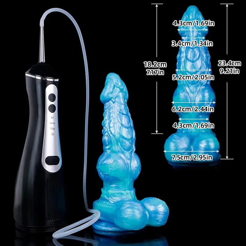 Silicone Electric Squirting Fantasy Dildos με βεντούζα Μασάζ προστάτη εκσπερμάτωσης πέους σεξουαλικά παιχνίδια για γυναίκες άνδρες — image 20