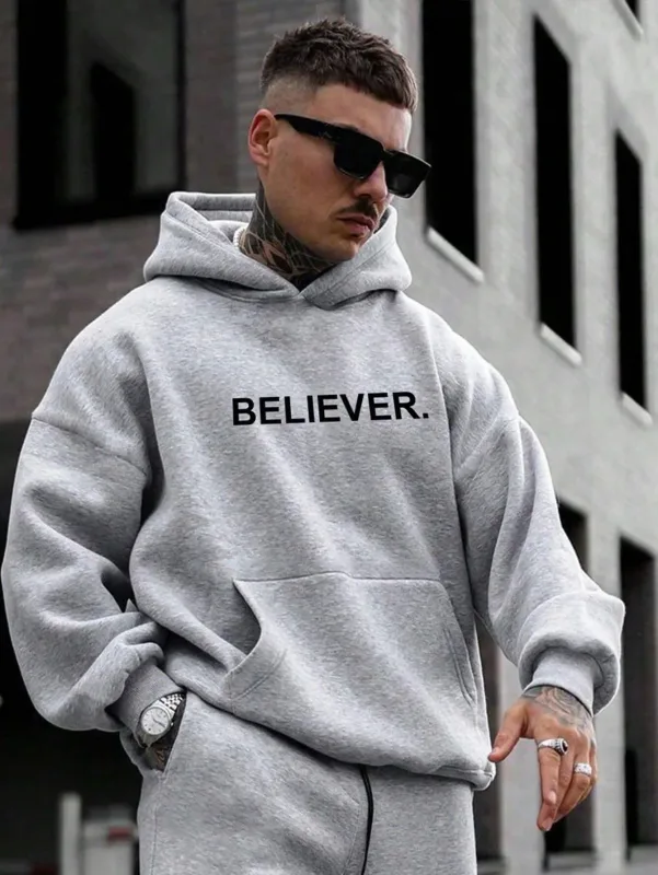 20256 Autumn Winter Hoodie Believer Letter Print Men's Sport Casual Sweatshirts Hoodie Women Fashion Harajuku Oversized Hoodies — image 5